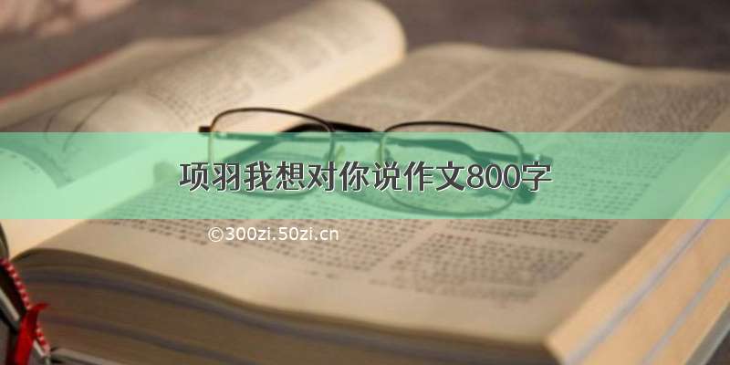 项羽我想对你说作文800字