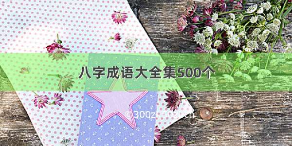 八字成语大全集500个