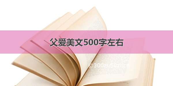 父爱美文500字左右