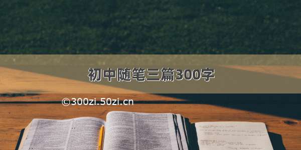 初中随笔三篇300字