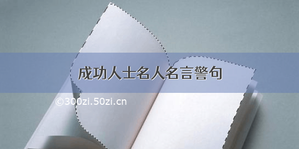 成功人士名人名言警句