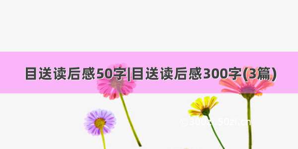 目送读后感50字|目送读后感300字(3篇)