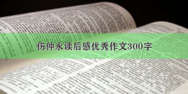 伤仲永读后感优秀作文300字