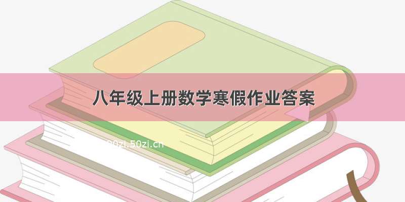 八年级上册数学寒假作业答案