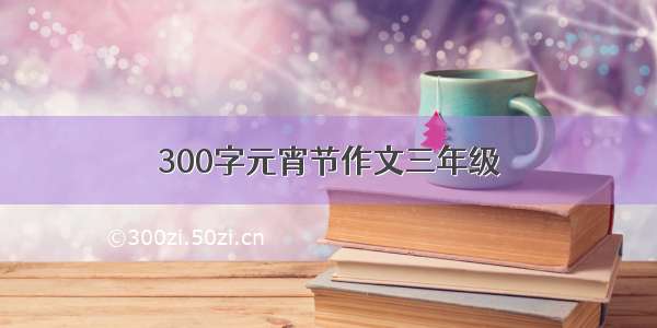 300字元宵节作文三年级