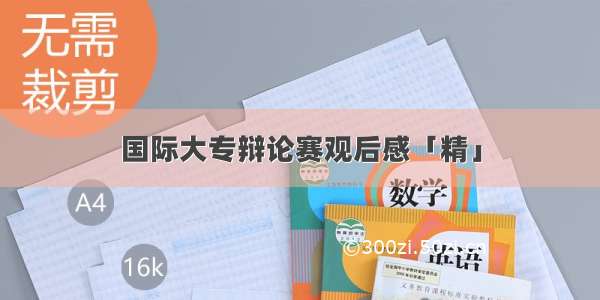 国际大专辩论赛观后感「精」