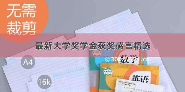 最新大学奖学金获奖感言精选