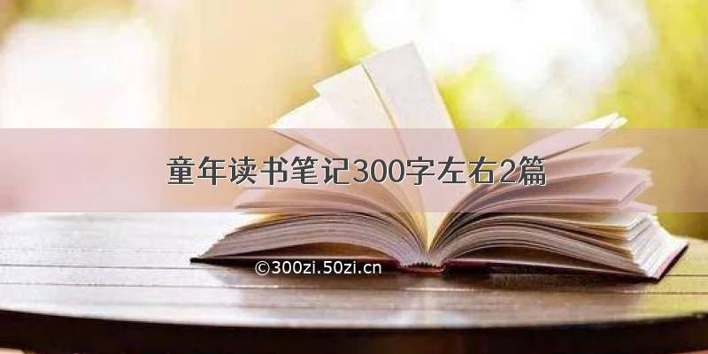 童年读书笔记300字左右2篇