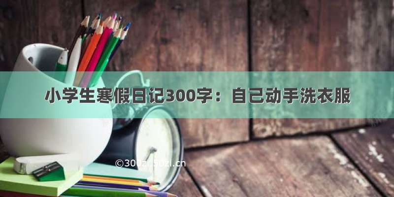 小学生寒假日记300字：自己动手洗衣服