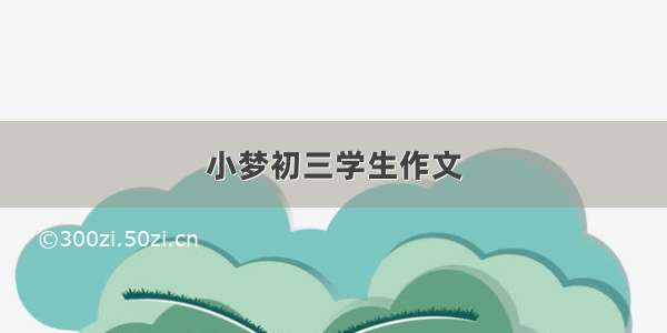 小梦初三学生作文