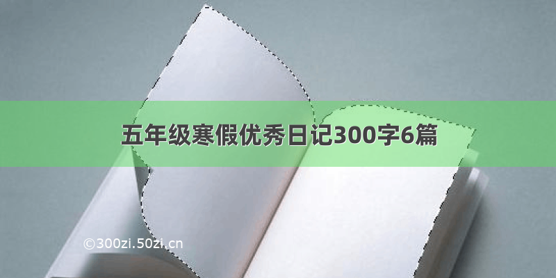 五年级寒假优秀日记300字6篇