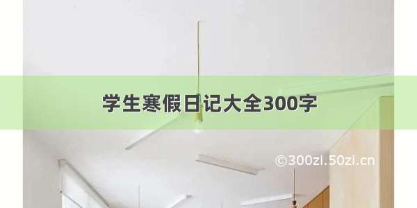 学生寒假日记大全300字