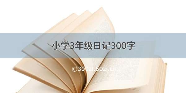 小学3年级日记300字