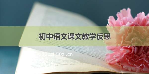 初中语文课文教学反思