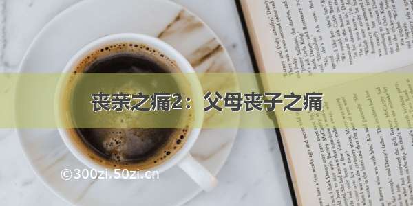 丧亲之痛2：父母丧子之痛