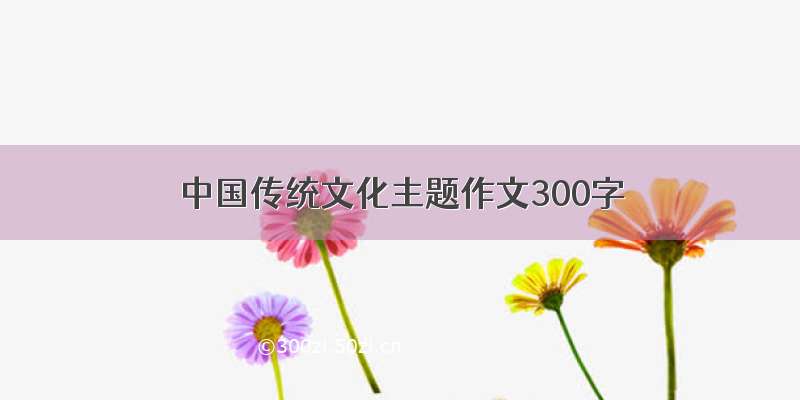 中国传统文化主题作文300字