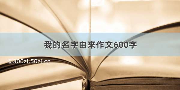 我的名字由来作文600字