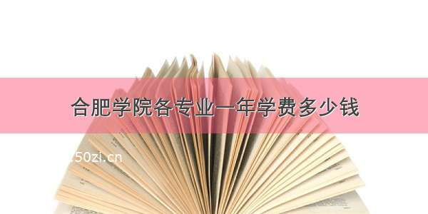 合肥学院各专业一年学费多少钱