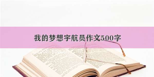 我的梦想宇航员作文500字