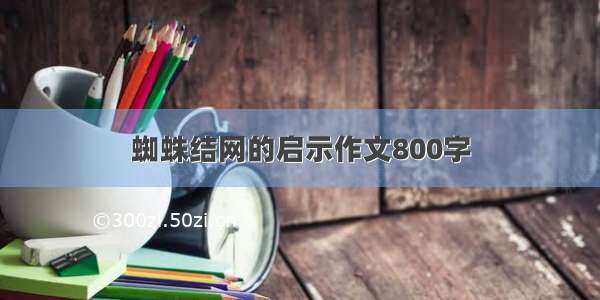 蜘蛛结网的启示作文800字