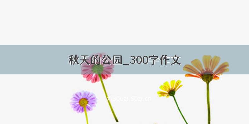 秋天的公园_300字作文