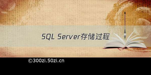 SQL Server存储过程