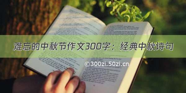 难忘的中秋节作文300字：经典中秋诗句