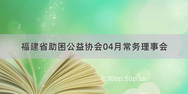 福建省助困公益协会04月常务理事会