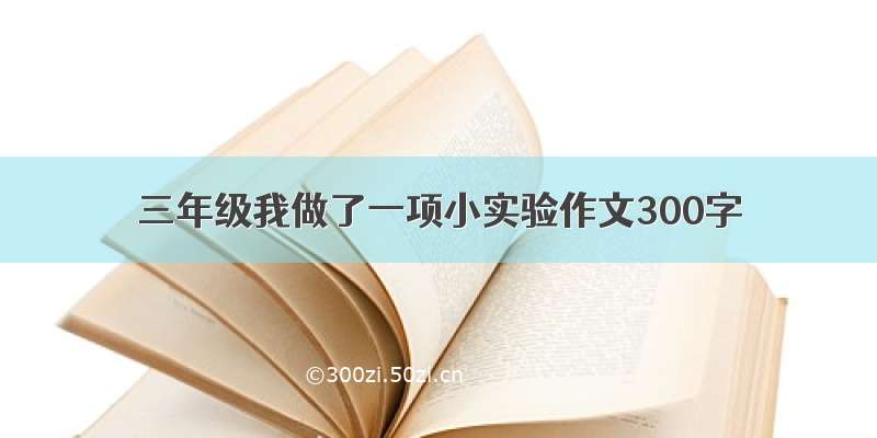 三年级我做了一项小实验作文300字