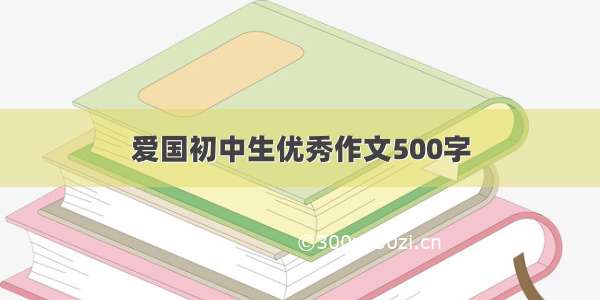 爱国初中生优秀作文500字