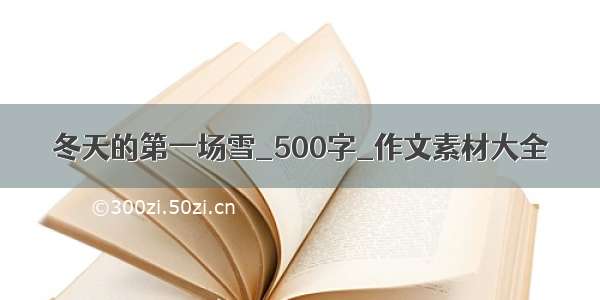 冬天的第一场雪_500字_作文素材大全