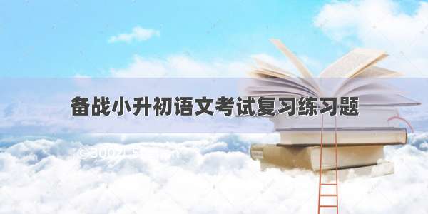 备战小升初语文考试复习练习题