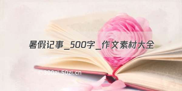 暑假记事_500字_作文素材大全