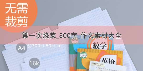 第一次烧菜_300字_作文素材大全