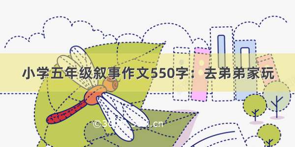 小学五年级叙事作文550字：去弟弟家玩