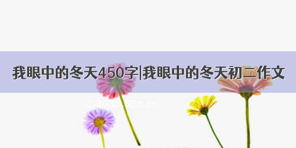 我眼中的冬天450字|我眼中的冬天初二作文