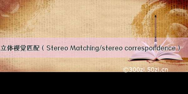 立体视觉匹配（Stereo Matching/stereo correspondence）