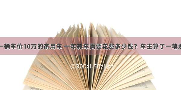 一辆车价10万的家用车 一年养车需要花费多少钱？车主算了一笔账