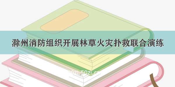 滁州消防组织开展林草火灾扑救联合演练