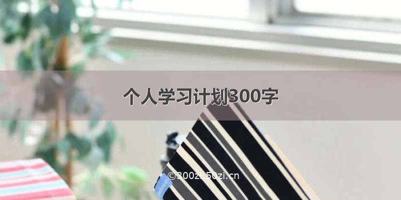 个人学习计划300字