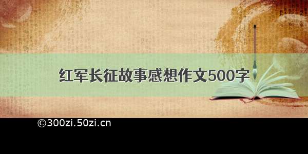 红军长征故事感想作文500字