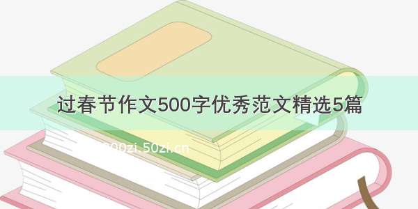 过春节作文500字优秀范文精选5篇