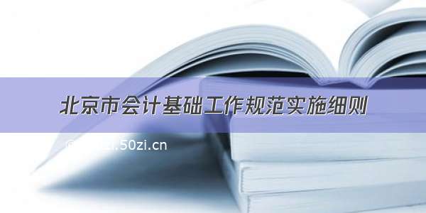 北京市会计基础工作规范实施细则