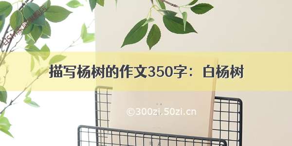 描写杨树的作文350字：白杨树