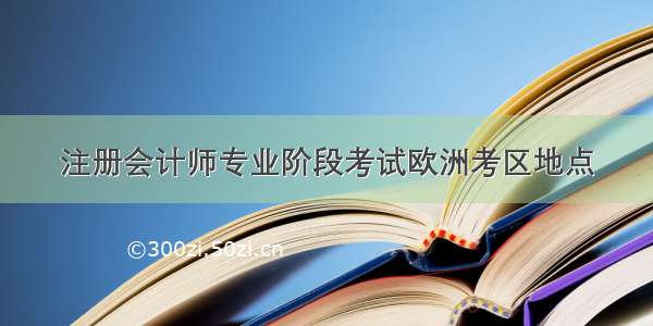 注册会计师专业阶段考试欧洲考区地点