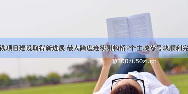 雅万高铁项目建设取得新进展 最大跨度连续刚构桥2个主墩零号块顺利完成浇筑