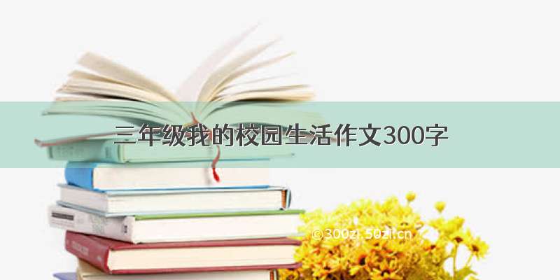 三年级我的校园生活作文300字