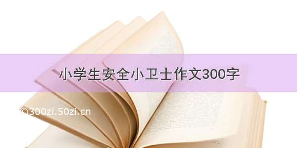 小学生安全小卫士作文300字