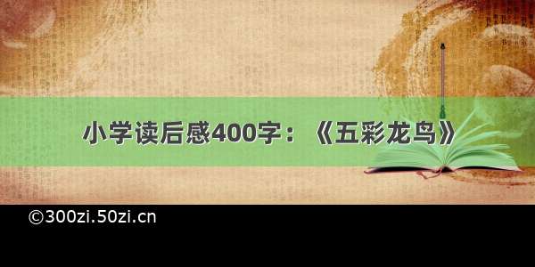 小学读后感400字：《五彩龙鸟》