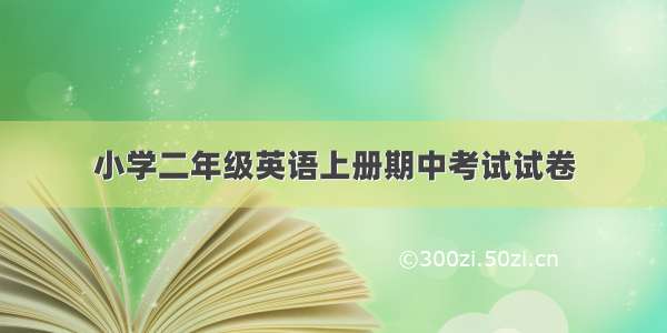 小学二年级英语上册期中考试试卷